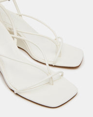 APPA White Square-Toe Strappy Wedge Women's Sandal | Steve Madden US
