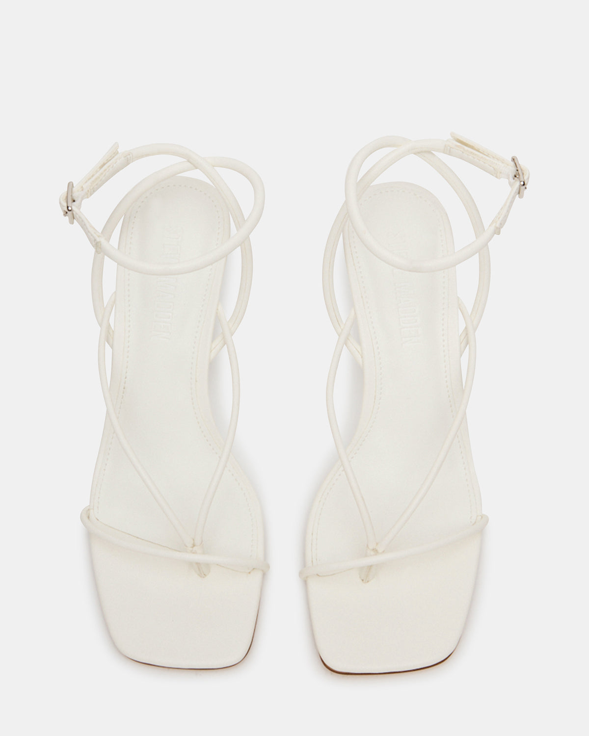APPA White Square-Toe Strappy Wedge Women's Sandal | Steve Madden US