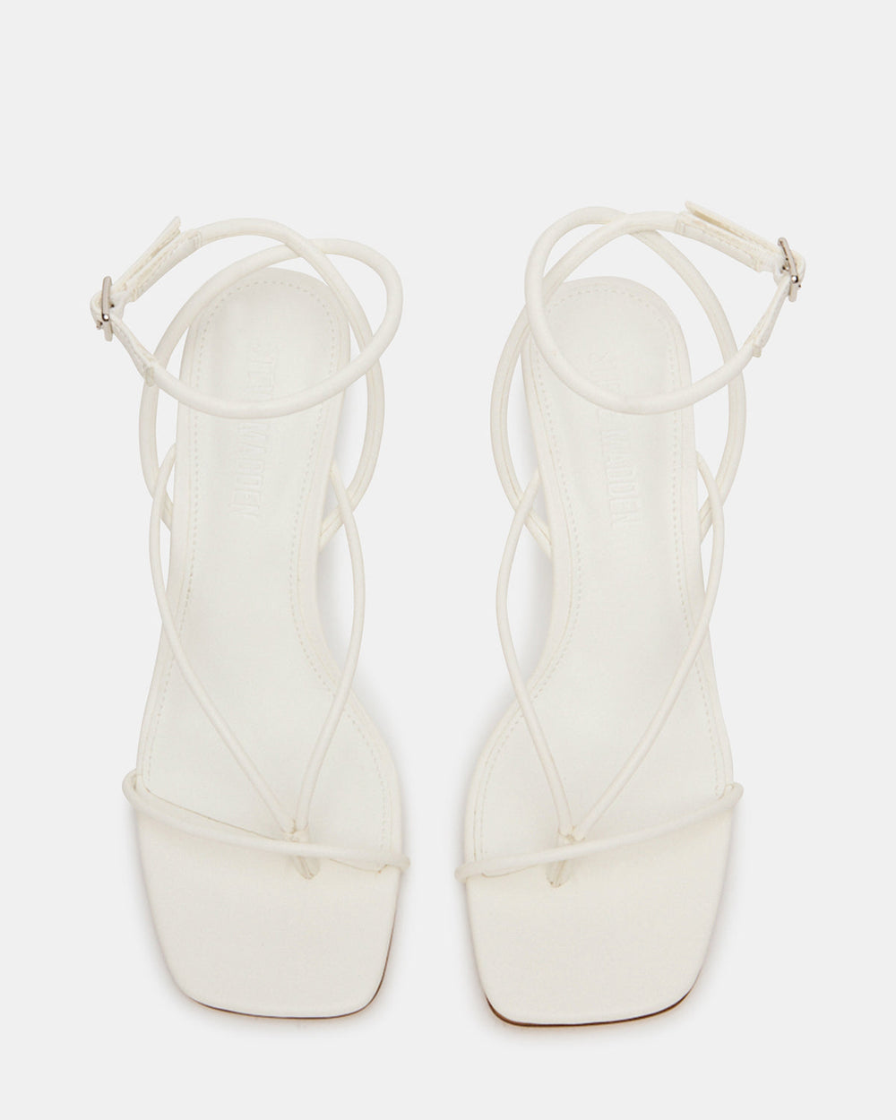 APPA White Square-Toe Strappy Wedge Women's Sandal | Steve Madden US