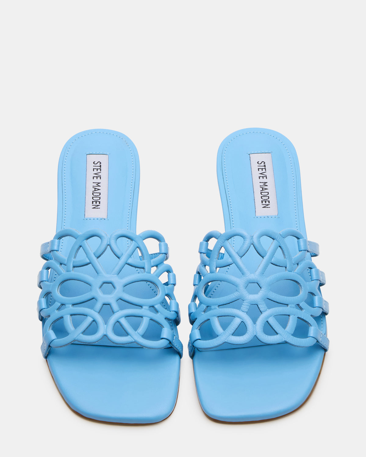 LOTUS Blue Leather Square-Toe Slide Women's Sandal | Steve Madden near me
