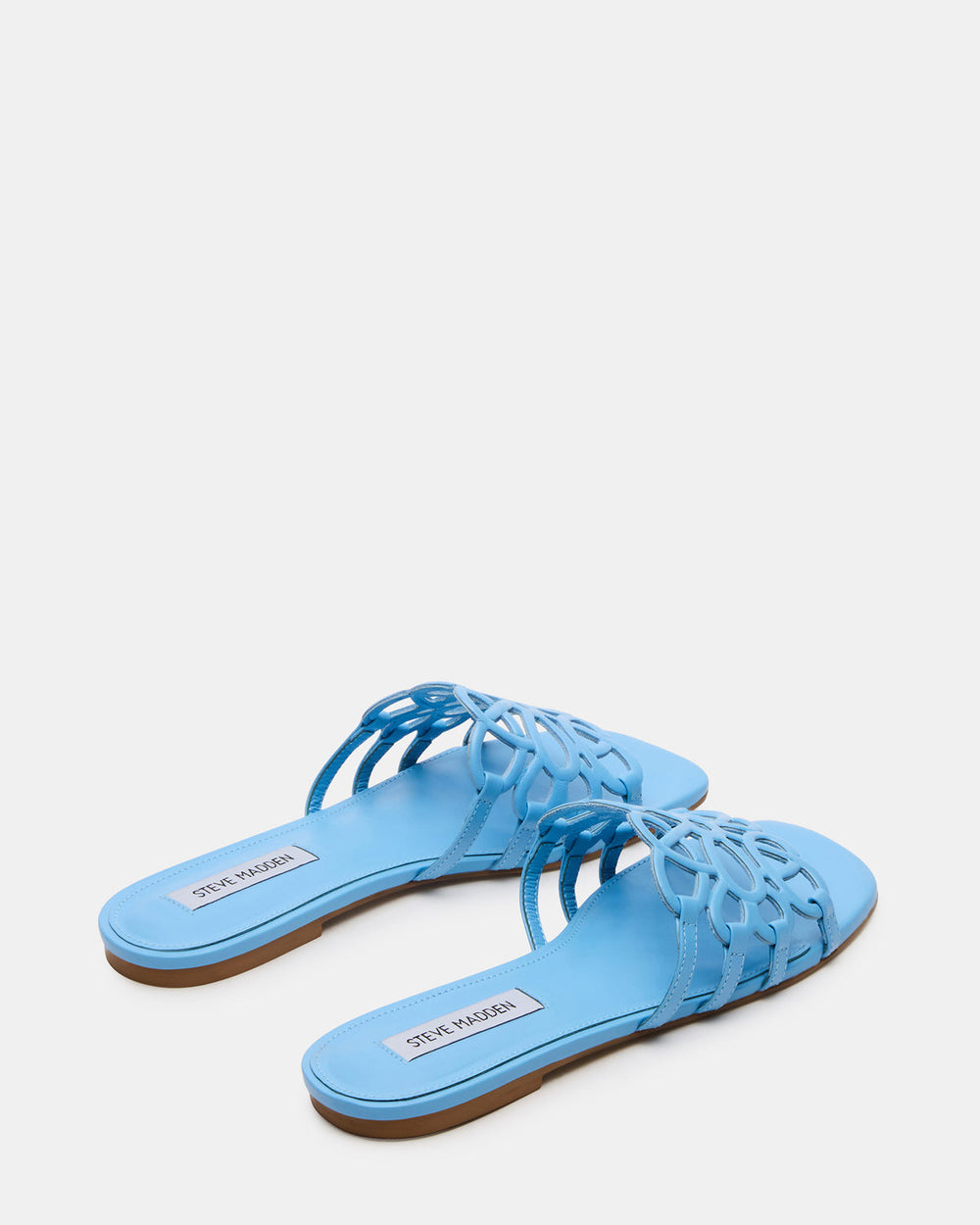 LOTUS Blue Leather Square-Toe Slide Women's Sandal | Steve Madden near me