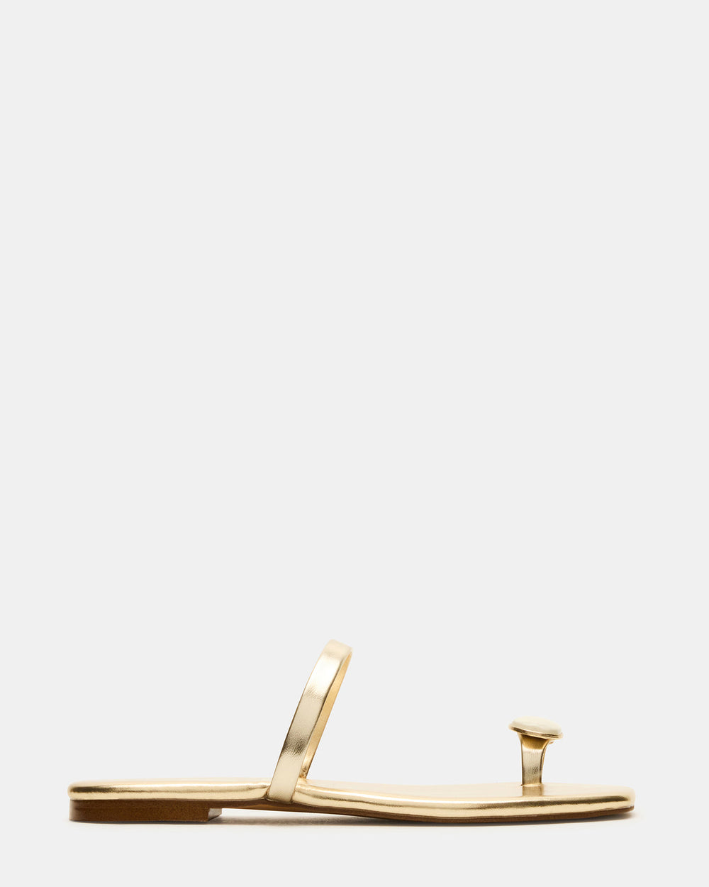 TAMARA Gold Flat Square-Toe Women's Sandal | Steve Madden online