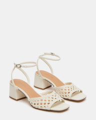 SOLEIL Bone Square-Toe Woven Women's Sandal | Steve Madden outlet