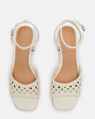 SOLEIL Bone Square-Toe Woven Women's Sandal | Steve Madden outlet