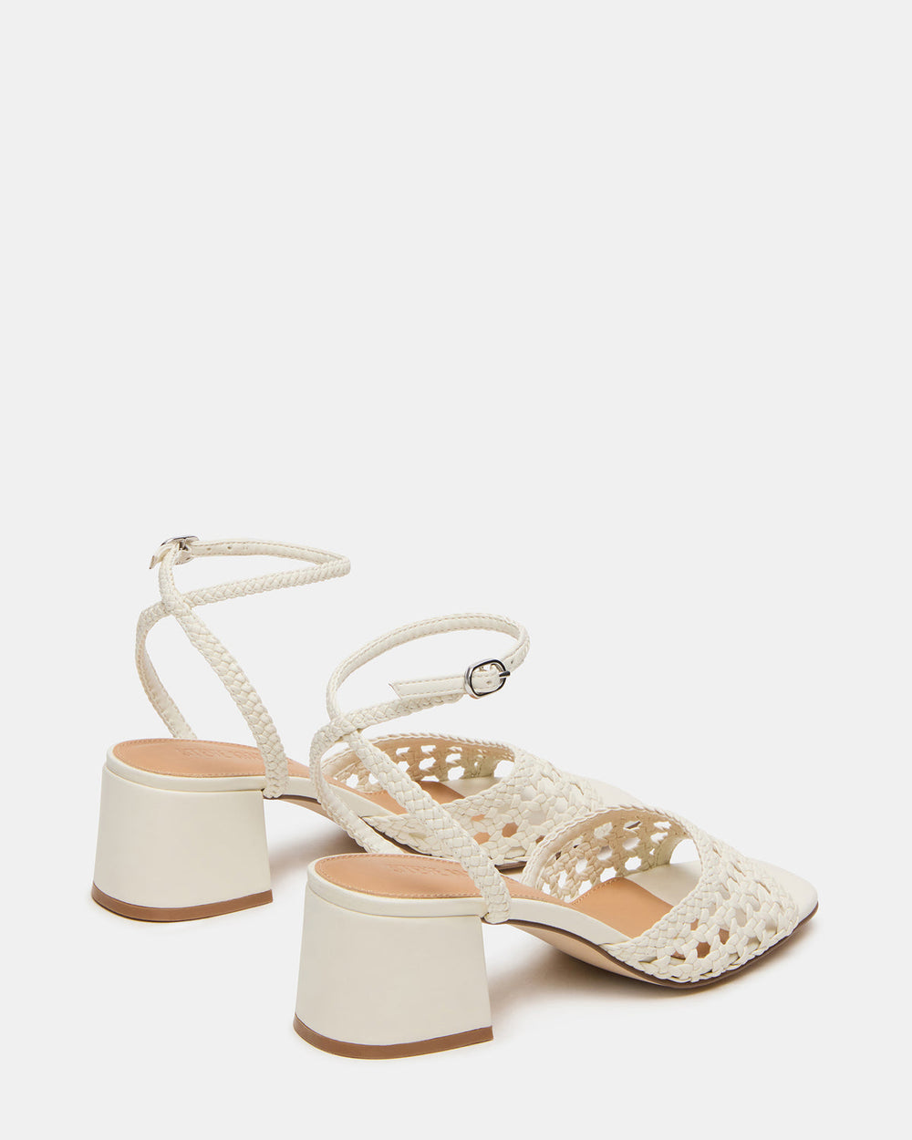 SOLEIL Bone Square-Toe Woven Women's Sandal | Steve Madden outlet
