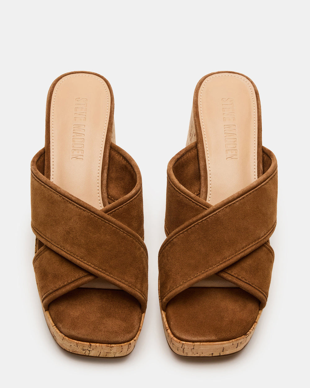 MARSDEN Chestnut Suede Women's Platform Square-Toe Mule Sandal | Steve Madden on Sale