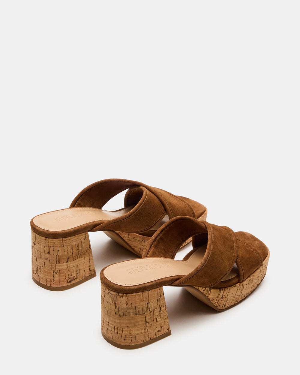 MARSDEN Chestnut Suede Women's Platform Square-Toe Mule Sandal | Steve Madden on Sale