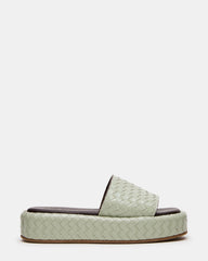 BEACHY Quilted Pistachio Platform Slide Women's Sandal | Steve Madden online