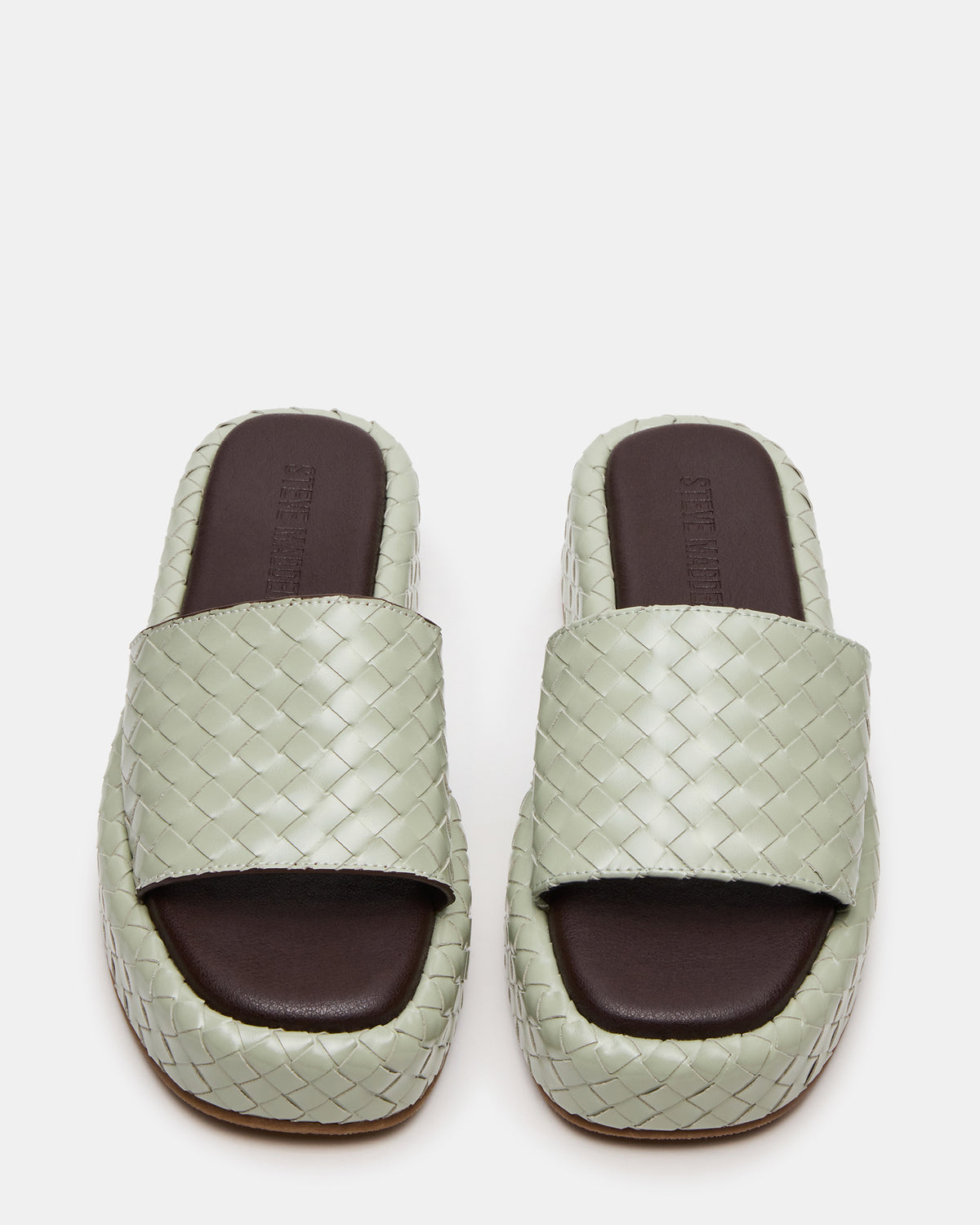 BEACHY Quilted Pistachio Platform Slide Women's Sandal | Steve Madden online