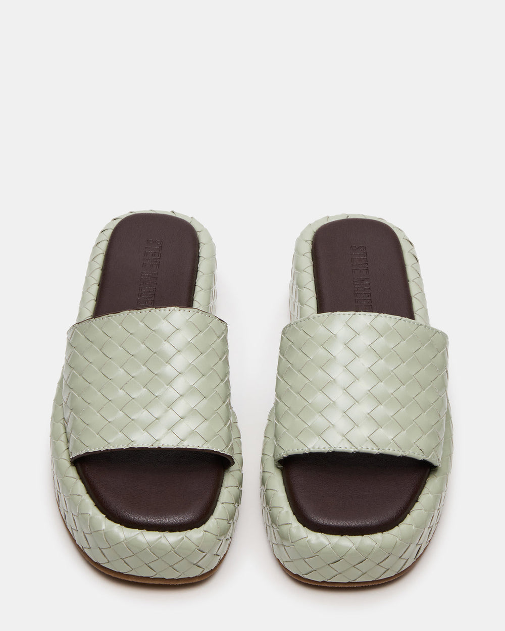 BEACHY Quilted Pistachio Platform Slide Women's Sandal | Steve Madden online