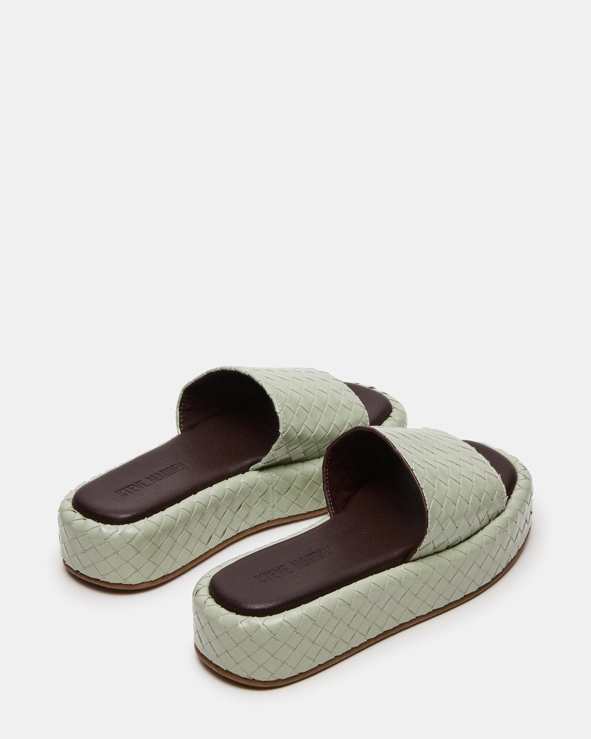 BEACHY Quilted Pistachio Platform Slide Women's Sandal | Steve Madden online