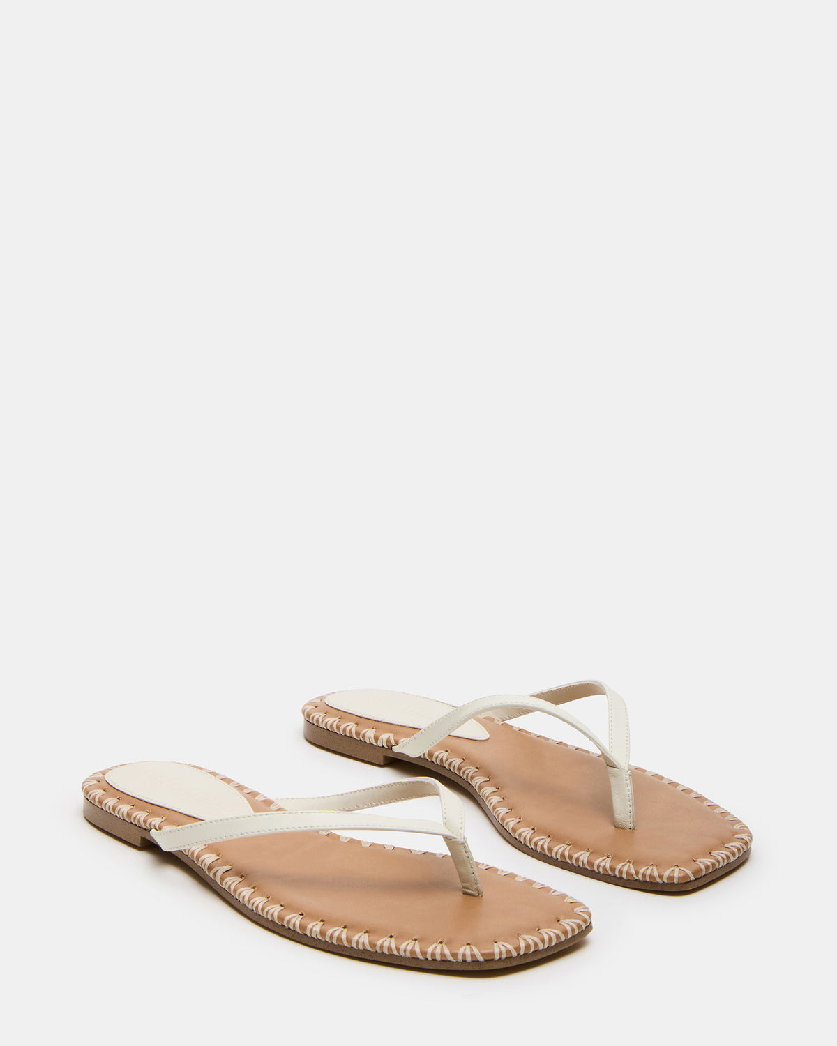 MARELLA Bone Leather Women's Thong Square-Toe Sandal | Steve Madden outlet