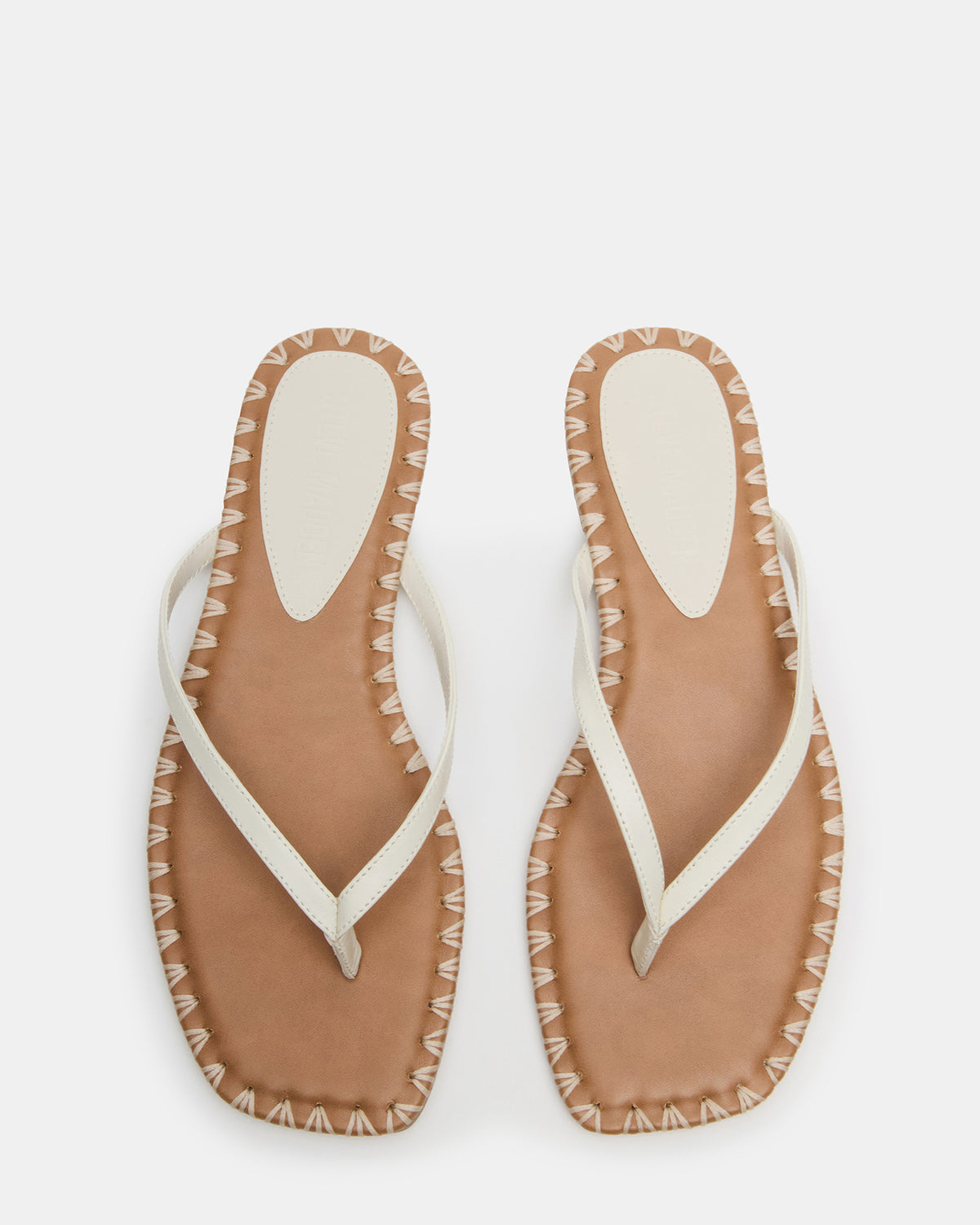 MARELLA Bone Leather Women's Thong Square-Toe Sandal | Steve Madden outlet