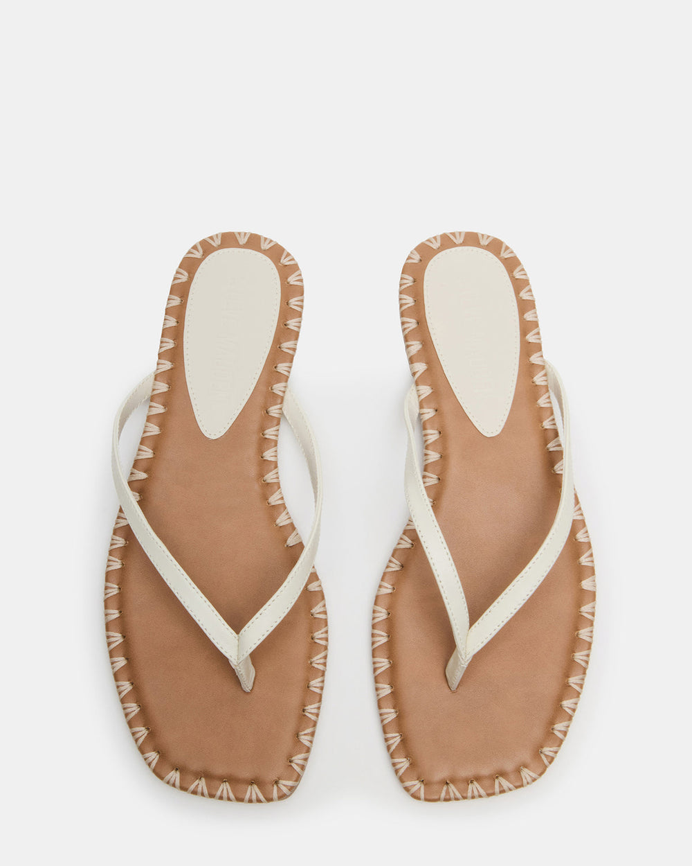 MARELLA Bone Leather Women's Thong Square-Toe Sandal | Steve Madden outlet