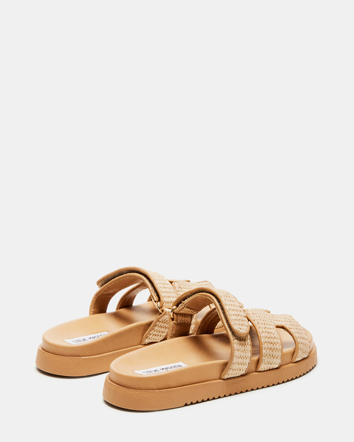 MAYVEN Natural Raffia Flatform Slide Women's Sandal | Steve Madden Sale