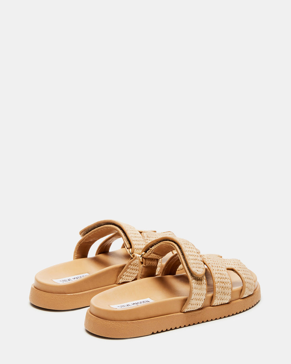 MAYVEN Natural Raffia Flatform Slide Women's Sandal | Steve Madden Sale