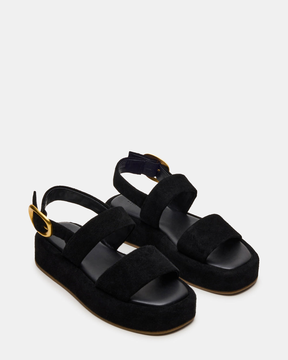 BARONI Black Suede Square-Toe Platform Women's Sandals | Steve Madden near me
