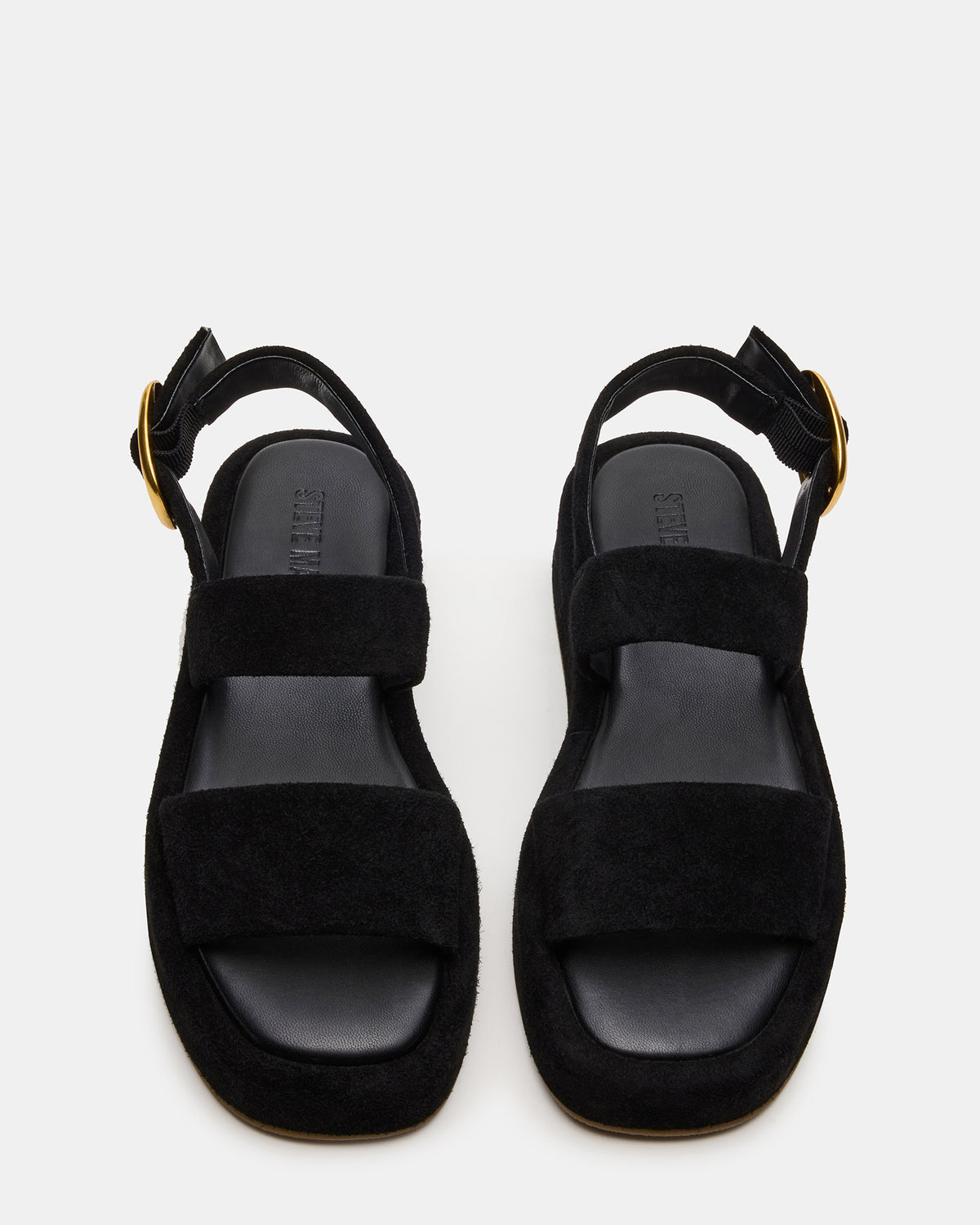 BARONI Black Suede Square-Toe Platform Women's Sandals | Steve Madden near me