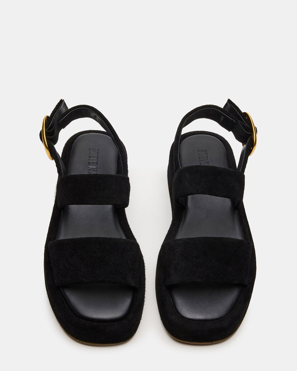 BARONI Black Suede Square-Toe Platform Women's Sandals | Steve Madden near me