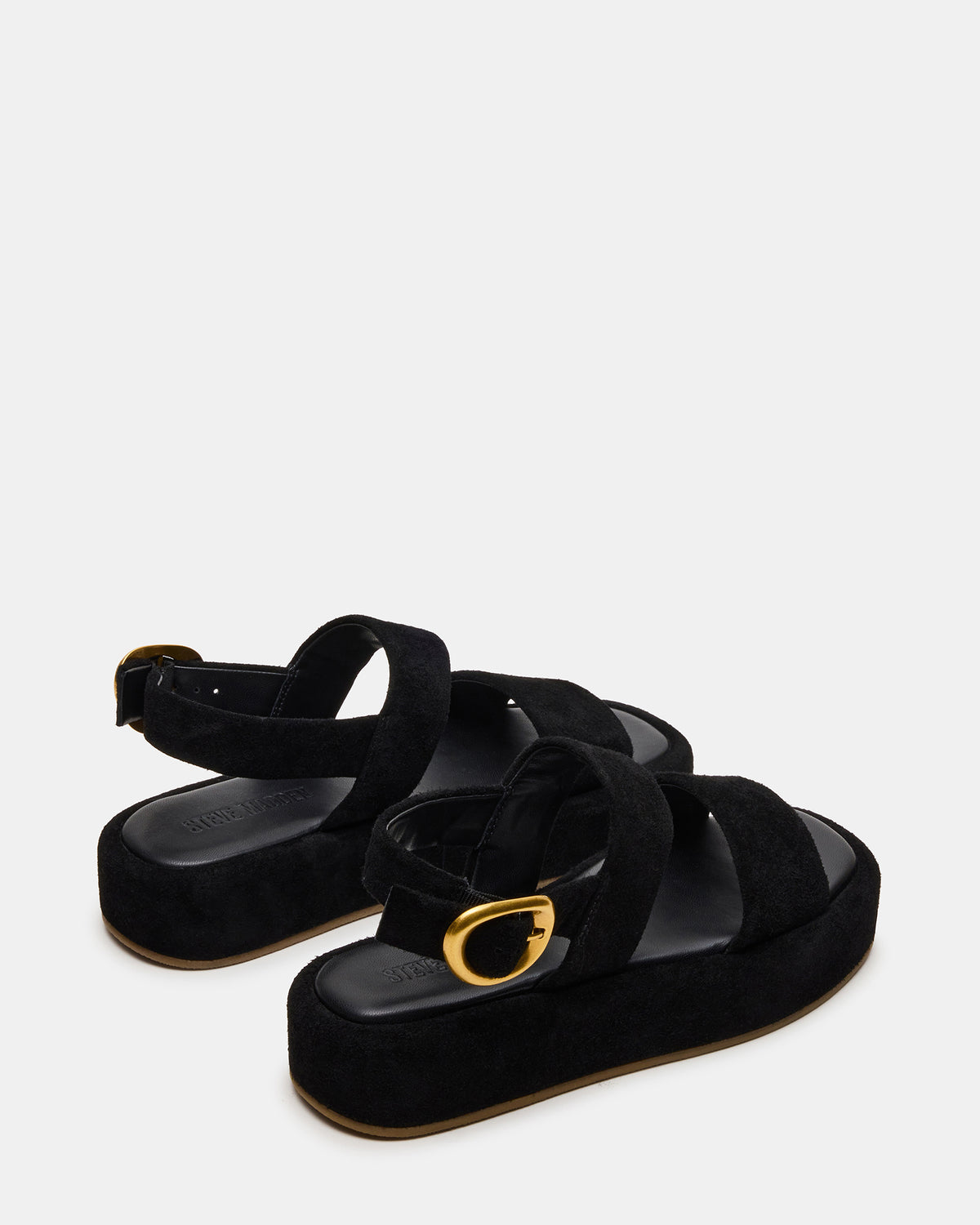 BARONI Black Suede Square-Toe Platform Women's Sandals | Steve Madden near me
