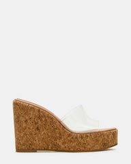 CAYMAN Clear Platform Square-Toe Wedge Women's Sandal | Steve Madden near me