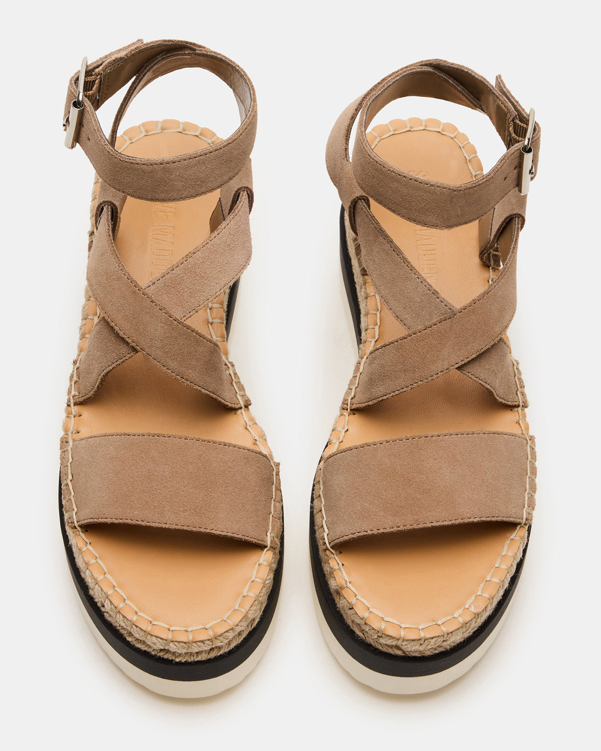 SOREN Taupe Suede Women's Espadrille Sandal | Steve Madden outlet