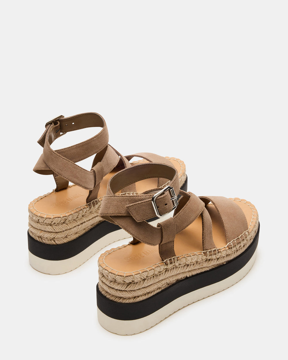 SOREN Taupe Suede Women's Espadrille Sandal | Steve Madden outlet