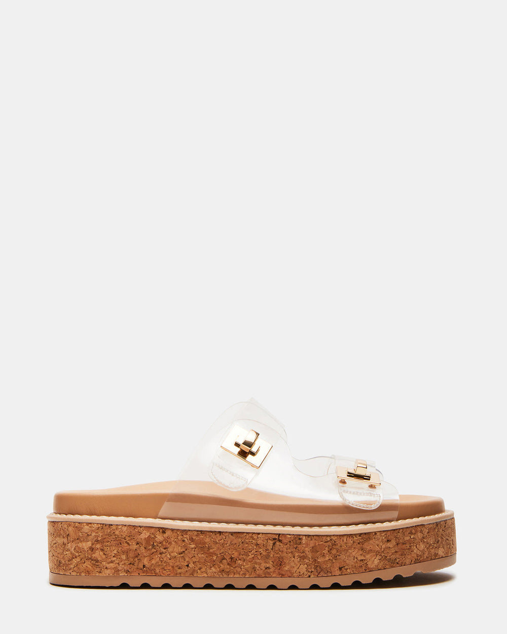 BIGSCHMONA Clear Suede Women's Platform Slide Sandal | Steve Madden Sale