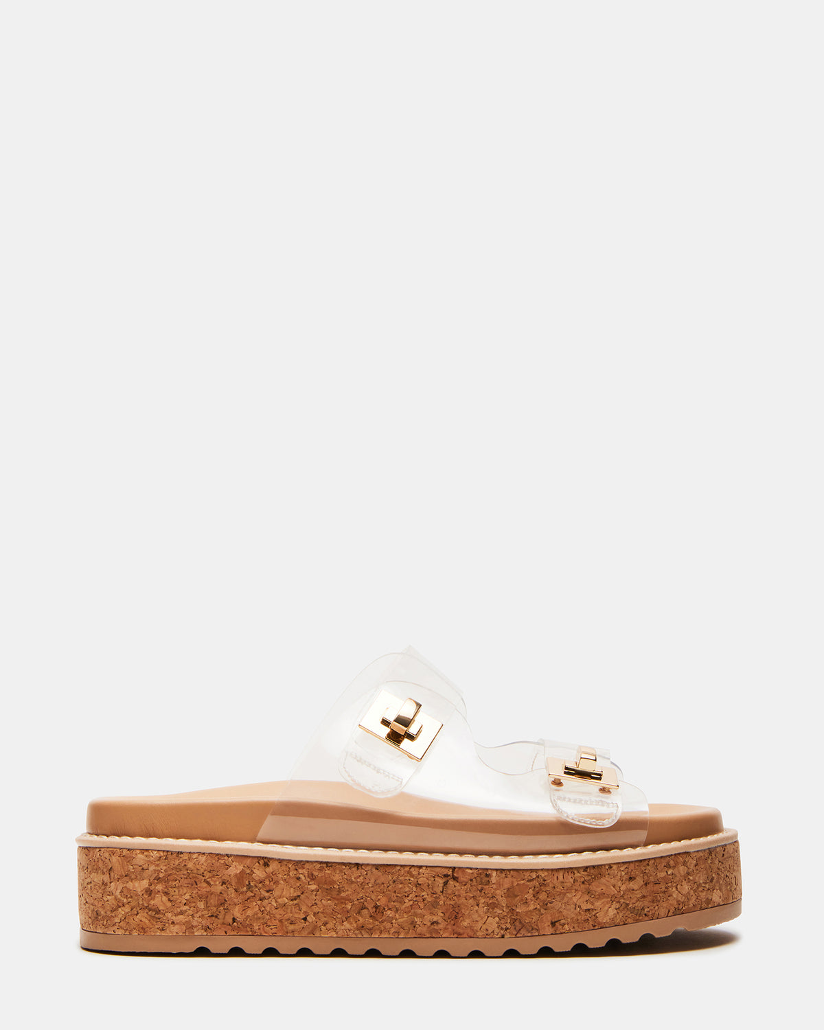 BIGSCHMONA Clear Suede Women's Platform Slide Sandal | Steve Madden Sale