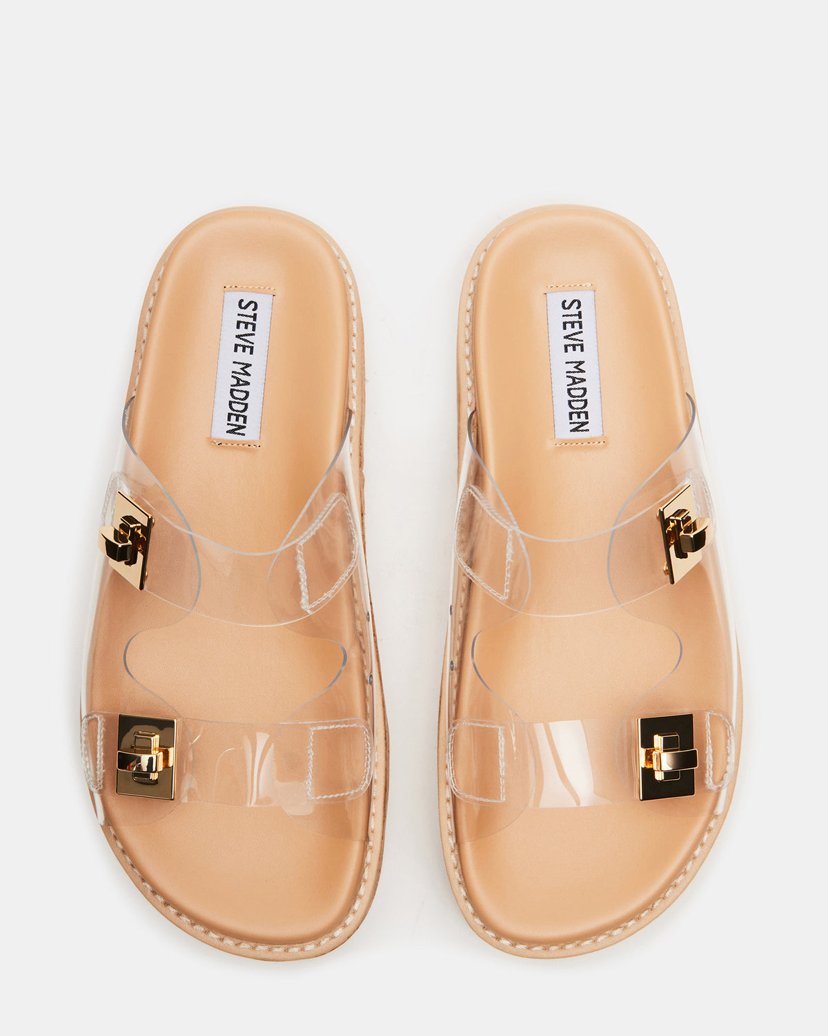 BIGSCHMONA Clear Suede Women's Platform Slide Sandal | Steve Madden Sale