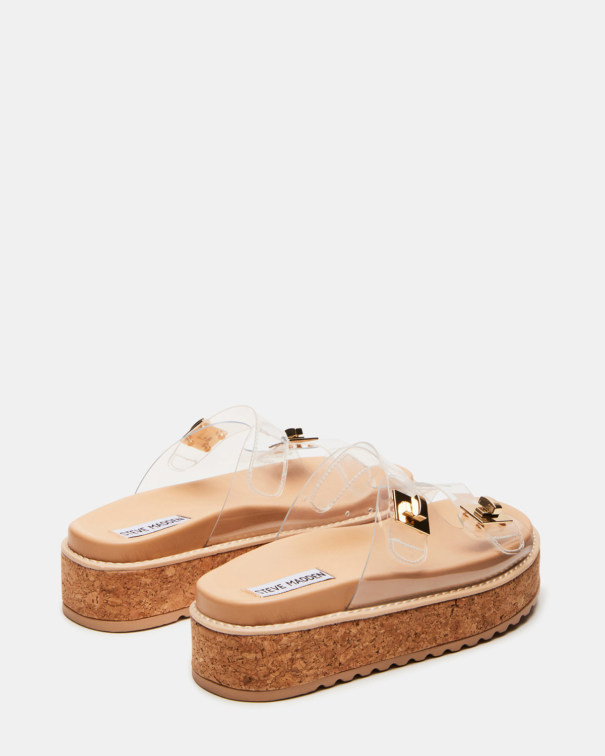 BIGSCHMONA Clear Suede Women's Platform Slide Sandal | Steve Madden Sale