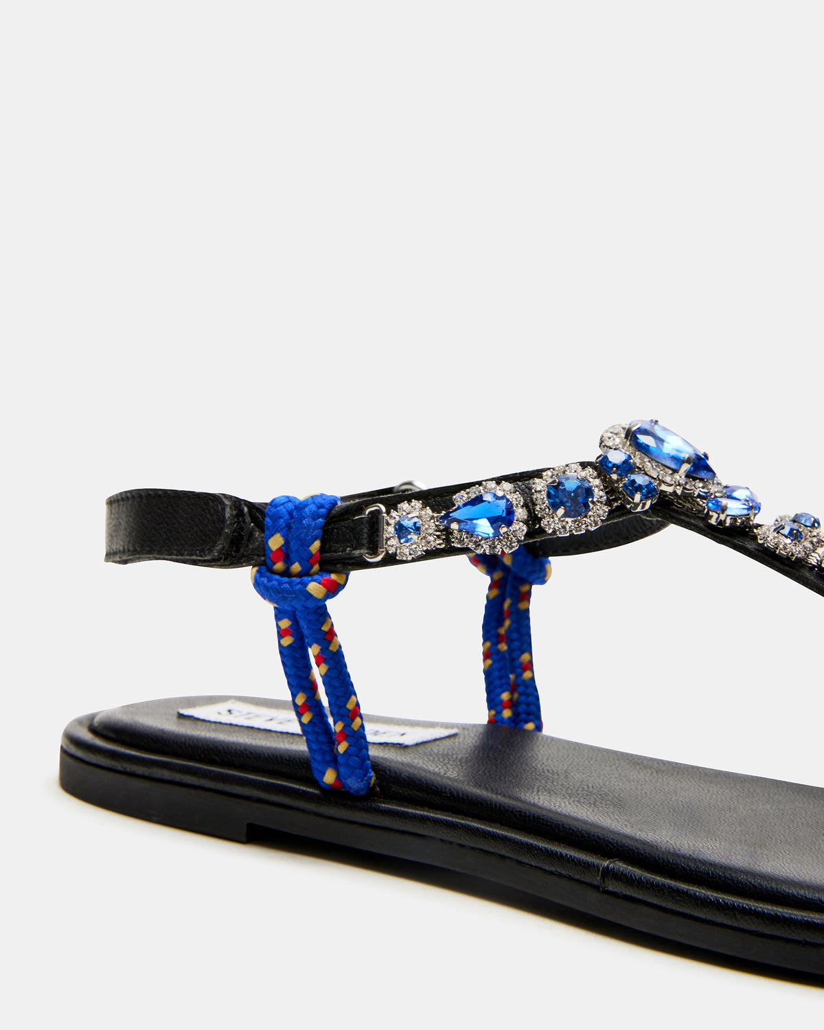 SOLITA Blue Multi Rhinestone Ornament Thong Sandal | Women's Sandals | Steve Madden online
