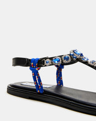 SOLITA Blue Multi Rhinestone Ornament Thong Sandal | Women's Sandals | Steve Madden online