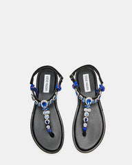 SOLITA Blue Multi Rhinestone Ornament Thong Sandal | Women's Sandals | Steve Madden online