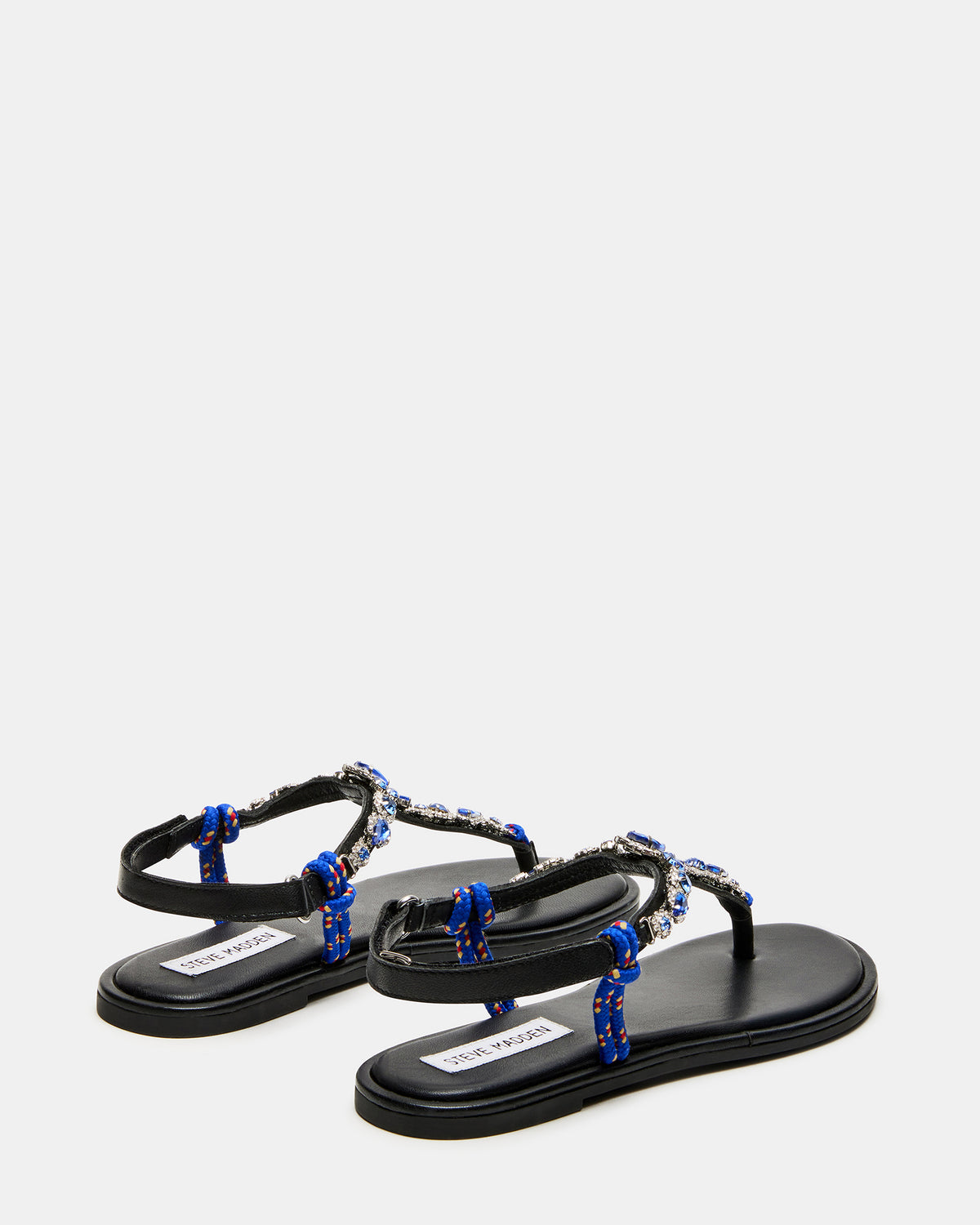 SOLITA Blue Multi Rhinestone Ornament Thong Sandal | Women's Sandals | Steve Madden online