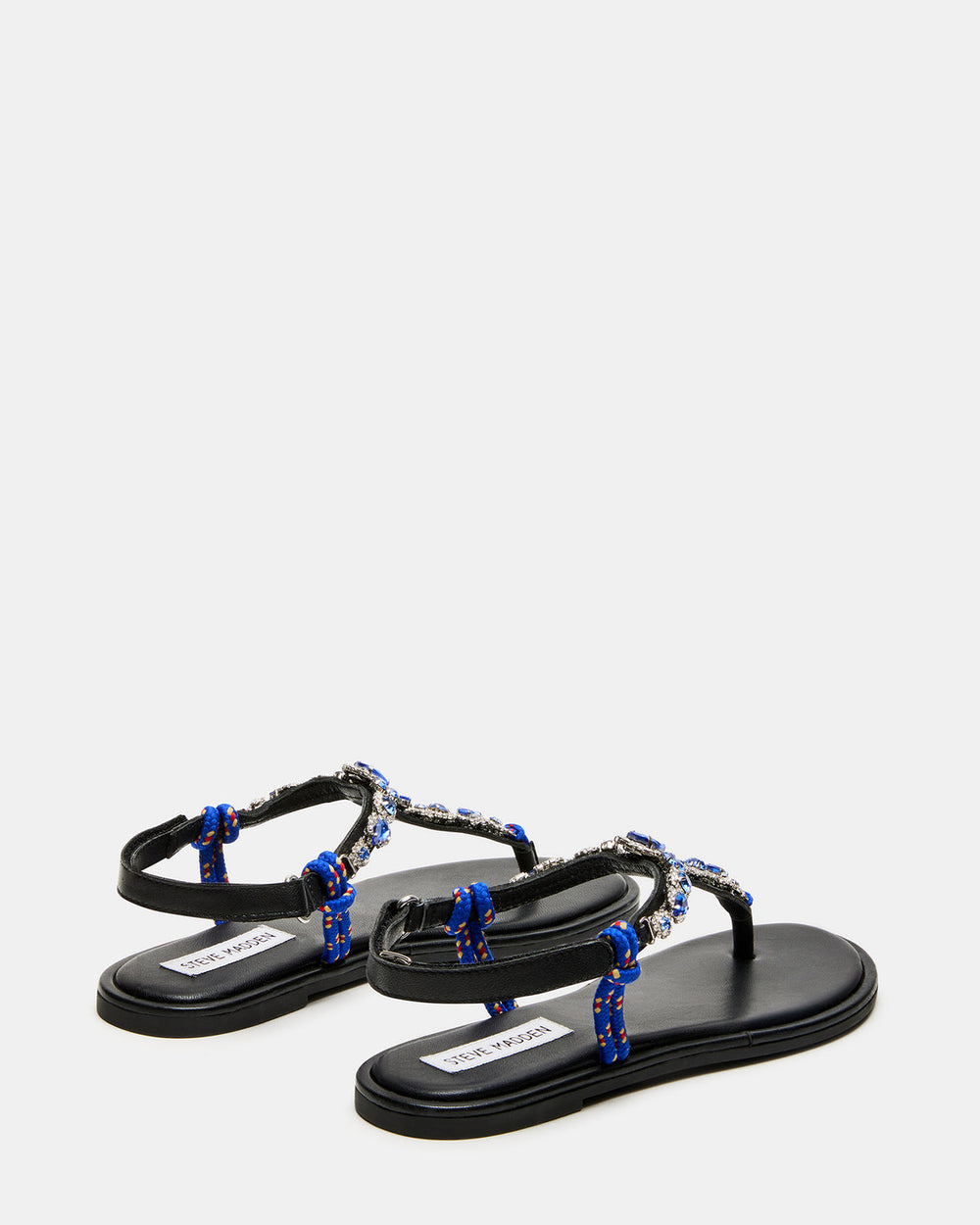 SOLITA Blue Multi Rhinestone Ornament Thong Sandal | Women's Sandals | Steve Madden online