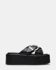 CYPHER Black Women's Platform Square Toe Sandal | Steve Madden US