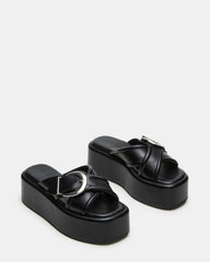 CYPHER Black Women's Platform Square Toe Sandal | Steve Madden US