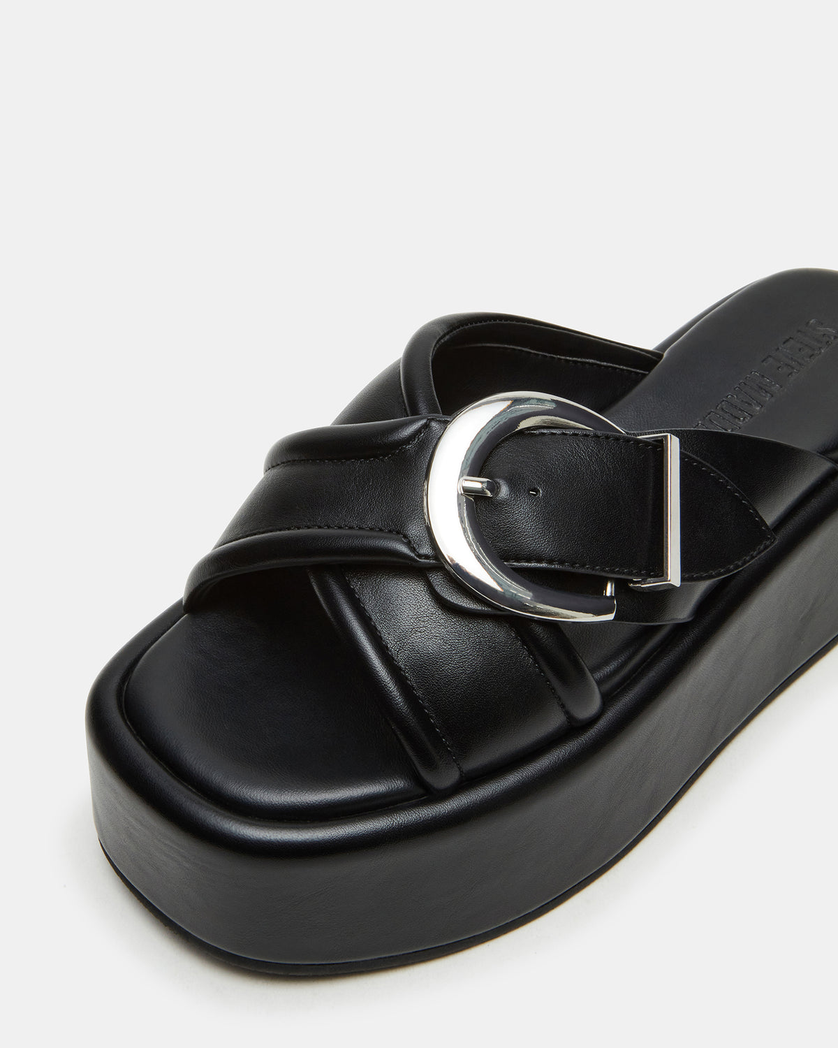 CYPHER Black Women's Platform Square Toe Sandal | Steve Madden US