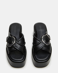 CYPHER Black Women's Platform Square Toe Sandal | Steve Madden US