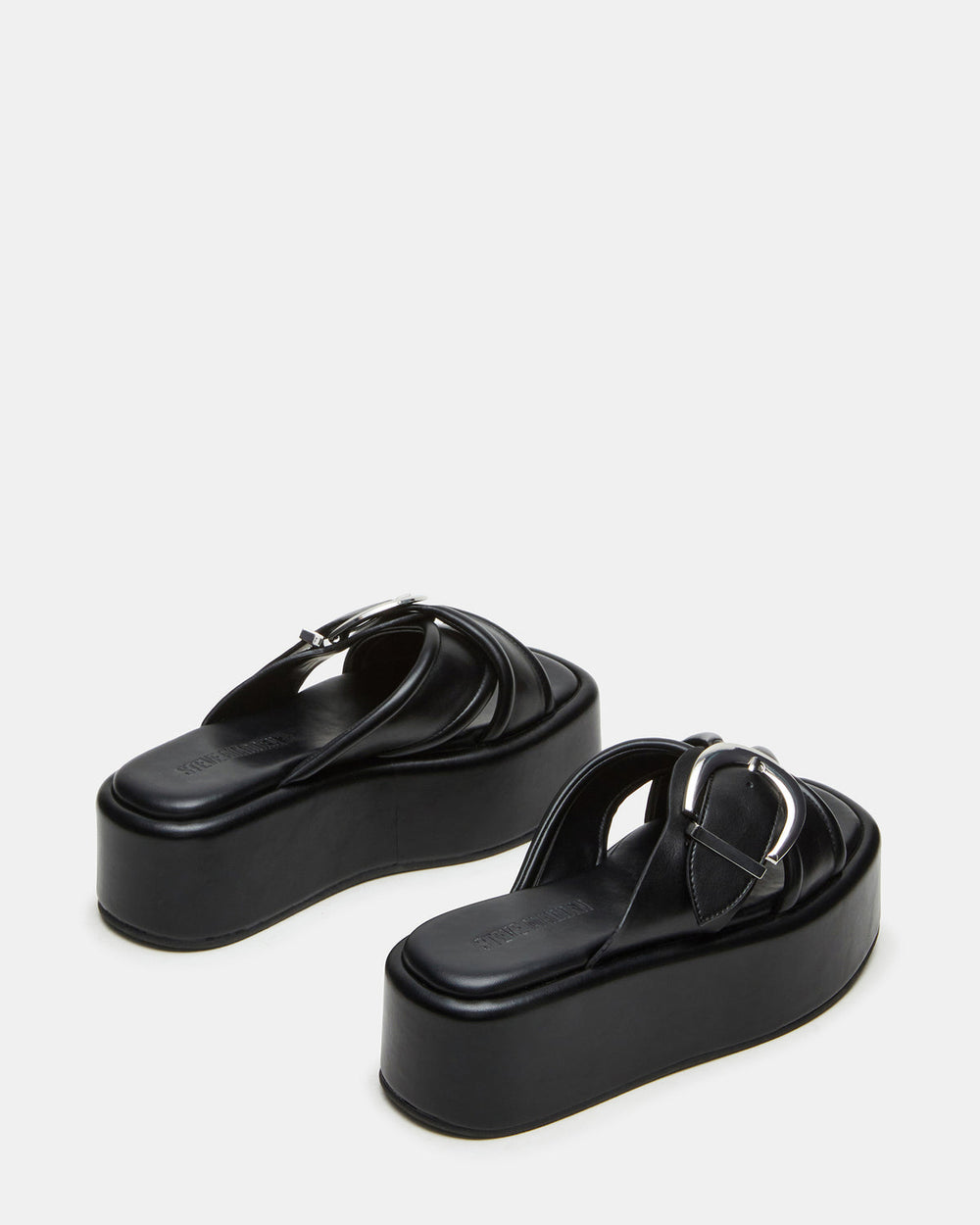 CYPHER Black Women's Platform Square Toe Sandal | Steve Madden US