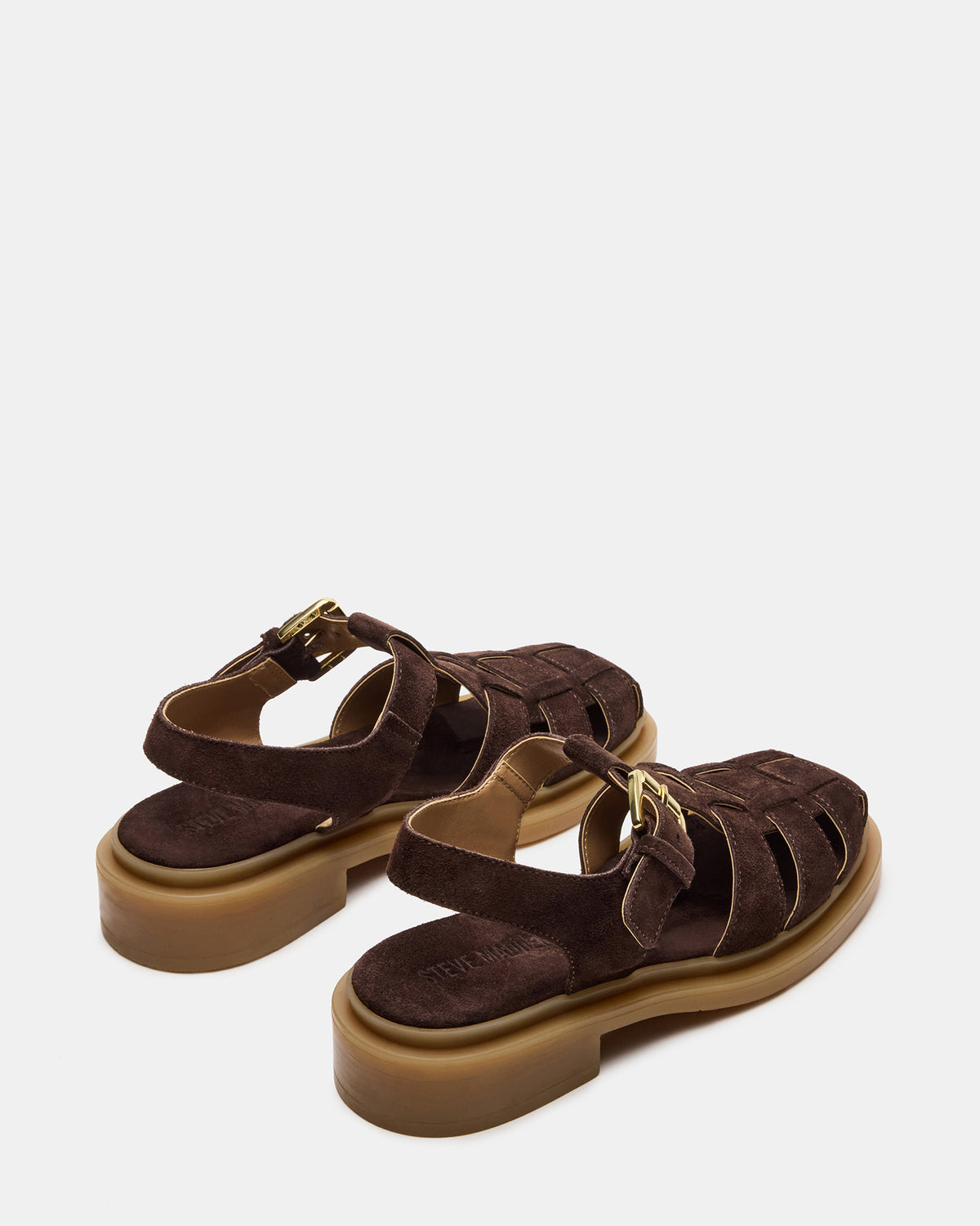 TOPE Chocolate Brown Suede Strappy Fisherman Women's Sandal | Steve Madden on Sale
