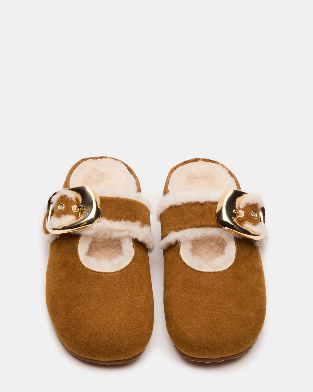 CLOUDY Chestnut Slip-On Mule Mary Jane Faux Fur Women's Flat | Steve Madden discount