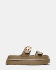 BIGSCHMONA JELLY Olive Women's Platform Slide Sandal | Steve Madden US