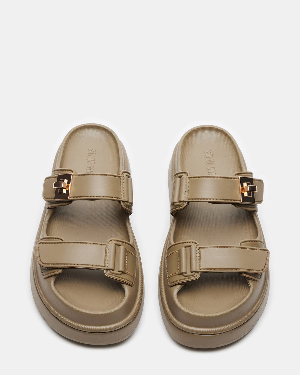 BIGSCHMONA JELLY Olive Women's Platform Slide Sandal | Steve Madden US
