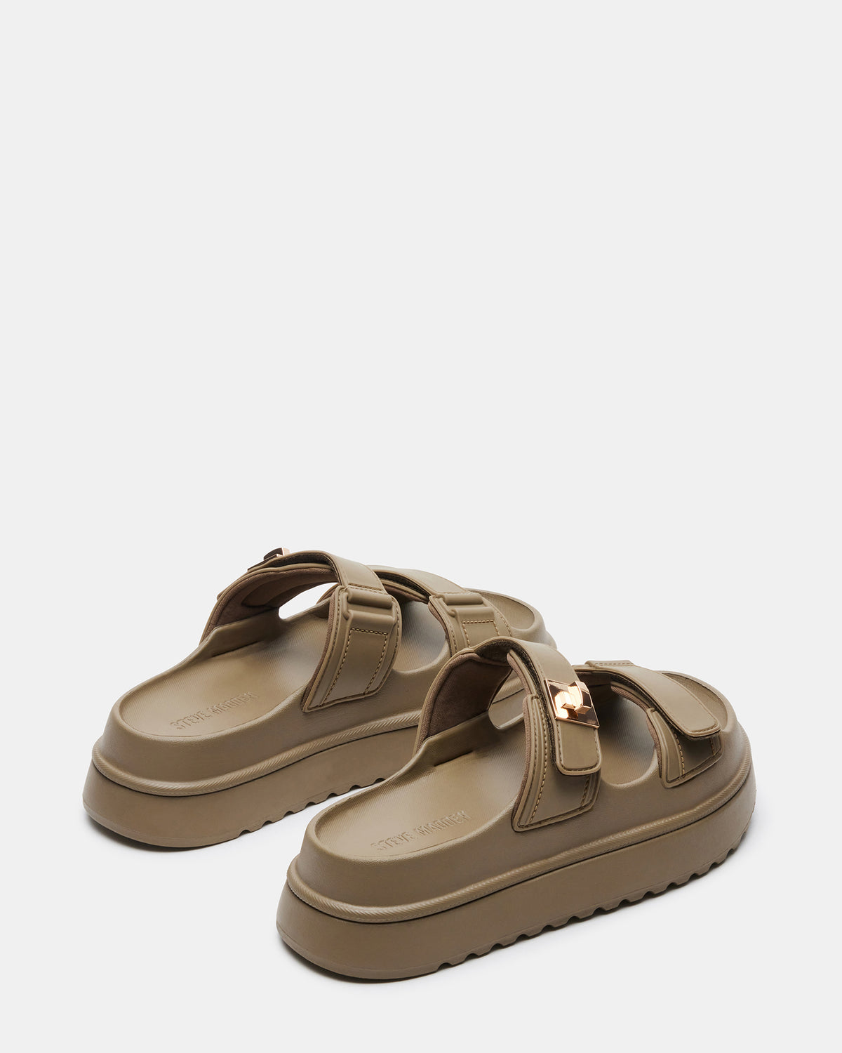 BIGSCHMONA JELLY Olive Women's Platform Slide Sandal | Steve Madden US
