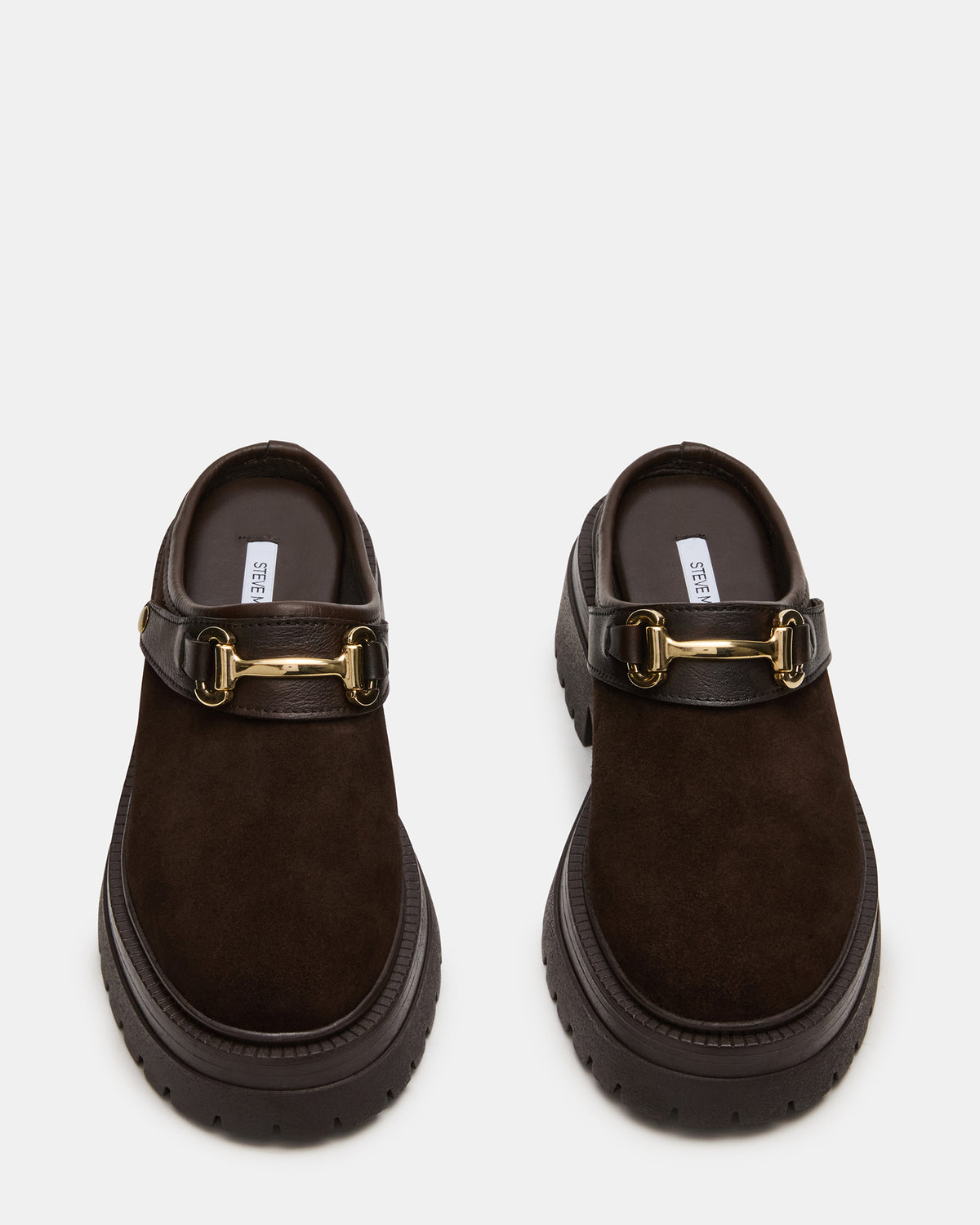 ERBA Brown Suede Platform Lug Slingback Clog Women's Flat | Steve Madden outlet