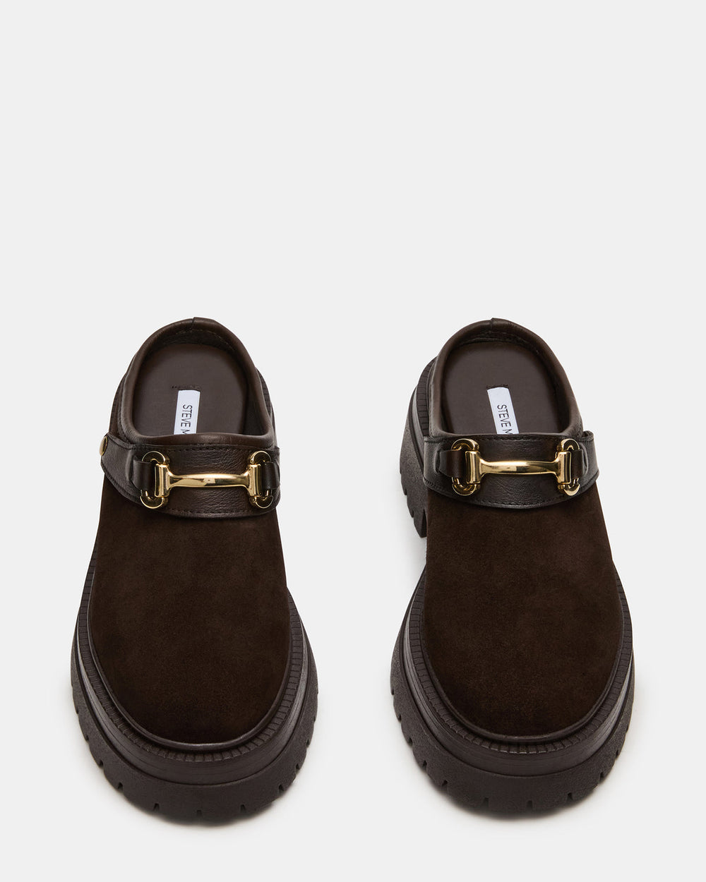 ERBA Brown Suede Platform Lug Slingback Clog Women's Flat | Steve Madden outlet