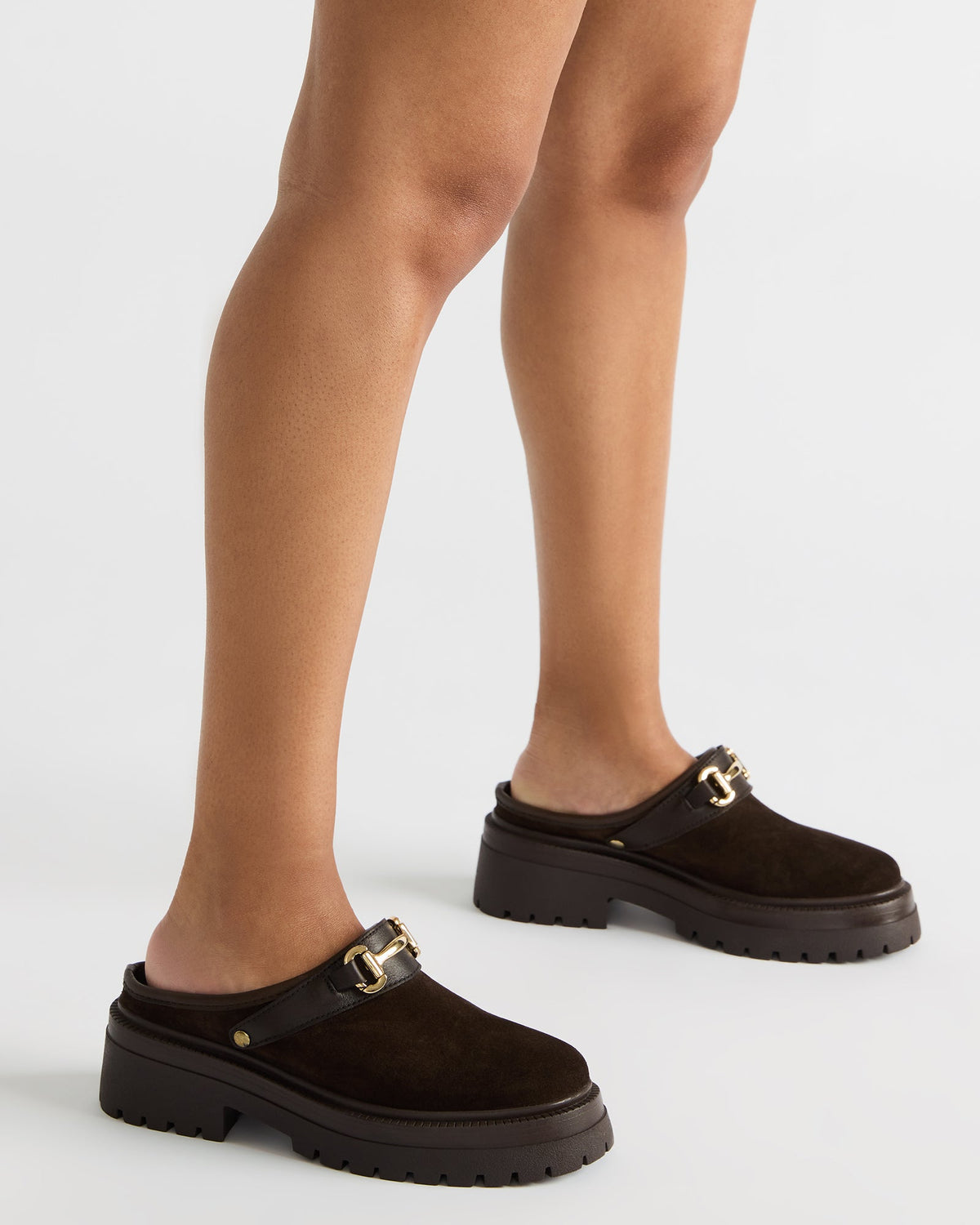 ERBA Olive Suede Platform Lug Slingback Clog Women's Flat | Steve Madden Sale