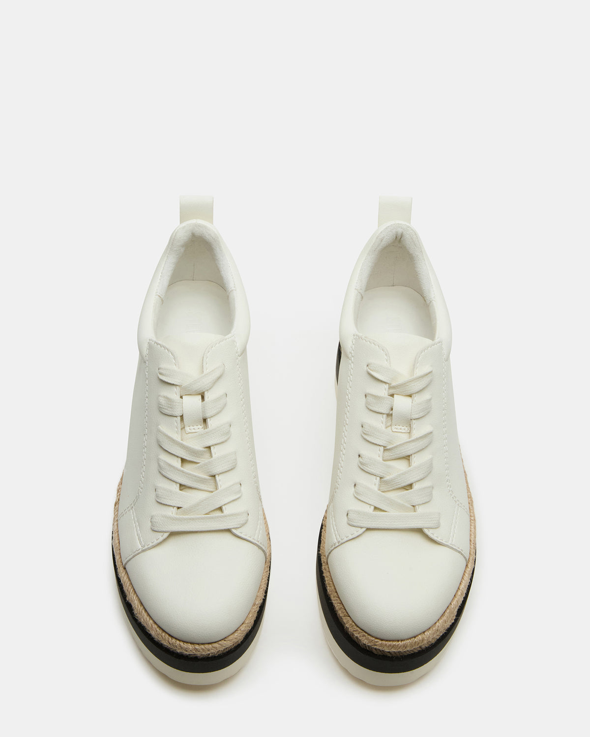STRECKER White Platform Women's Low-Top Lace-Up Sneaker | Steve Madden on Sale